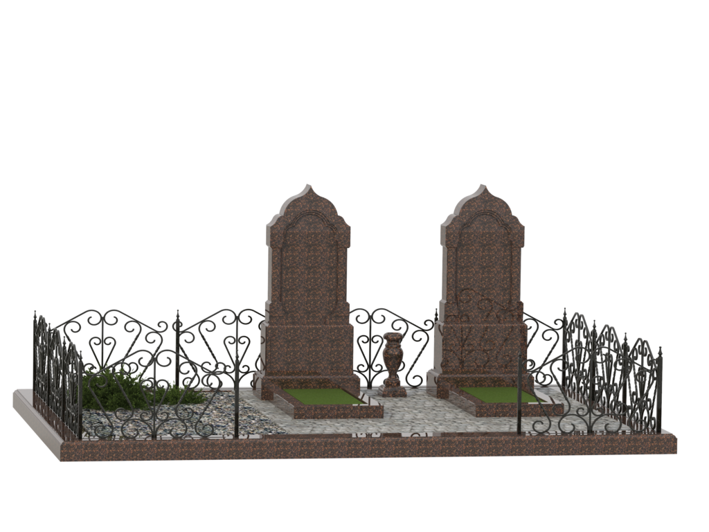 Мемориальный комплекс на могилу на кладбище в Севастополе